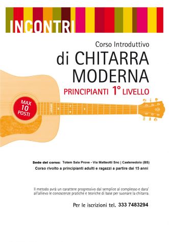 Corso introduttivo di chitarra moderna