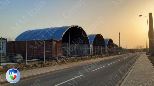 Coperture a arco su container - new jersey 10 x 12 x 6,2 mt - Foto 2