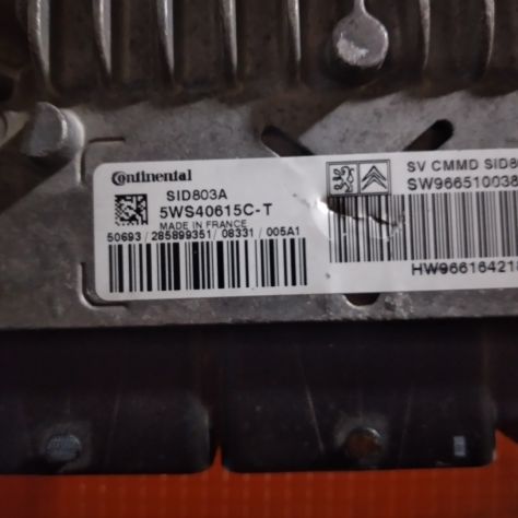 CENTRALINA MOTORE PEUGEOT CITROEN Siemens Sid803a 5ws40615c-t Sw9665100380 - Foto 5