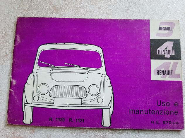 RENAULT R3/R4/R4L LIBRETTO USO E MANUTENZIONE ORIGINALE