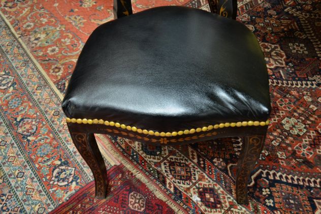 Tris poltrone da studio stile Napoleone III Boulle - Foto 6