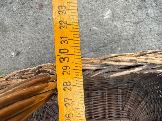 Cesto in Vimini Vintage Robusto e Artigianale Perfetto per Arredo o Uso Quotidia - Foto 8