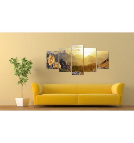 Quadro Montagna Al Sole 100X50 E 200X100 ARREDALACASA - Foto 2
