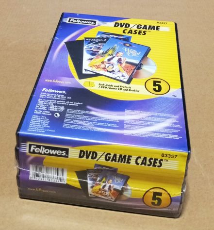 Custodie per CD/DVD Fellowes pacco da 5 pezzi – NUOVO INCELLOFANATO - Foto 5