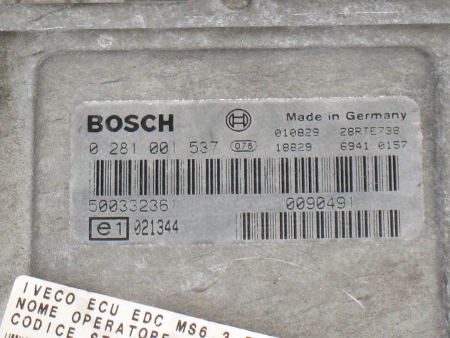 0281001537 ECU IVECO DAILY JTD MS6.3 500332361 000001111 003499648 814043N4330 - Foto 2