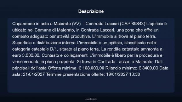 Immobile in asta di 2400 m² in vendita a Maierato - Foto 5