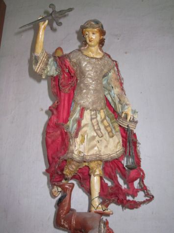 Statua ORIGINALE del 700 raffigurante S. Michele Arcangelo - Foto 3