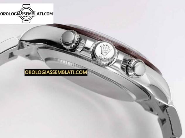 Rolex Replica DAYTONA 116506 CERAMICA MARRONE 1:1 BEST EDITION QUADRANTE BLU GHIACCIO INDICATORE IN CRISTALLO SUL BRACCIALE SS SA4130 - Foto 7