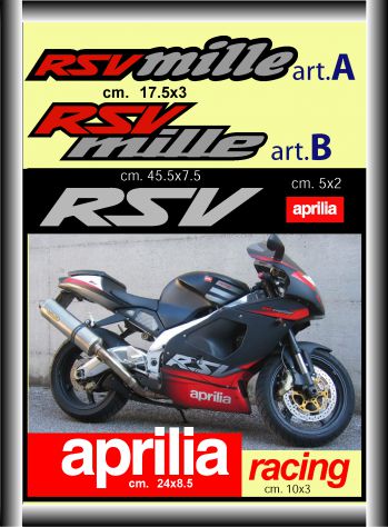 ADESIVI moto APRILIA RSV mille Racing kit completo