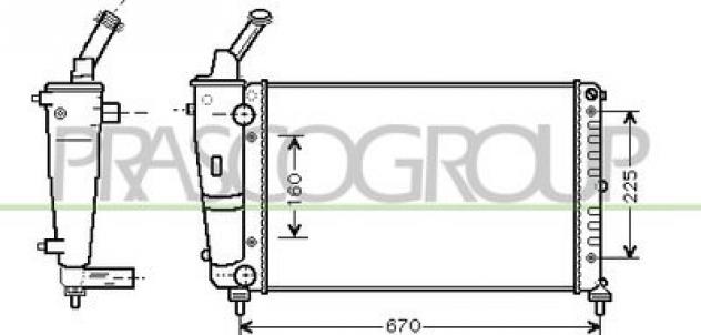 RADIATORE vers.Selecta(a/c) LA001R008 Raffreddamento  Termico  Raffredamento  Radiatore acqua FIAT - PUNTO I - 55 / 60 / 85 / GT - 1993  1999, LANCIA