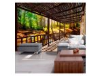 Fotomurale Adesivo Col Balcone Sulla Foresta Arredalacasa