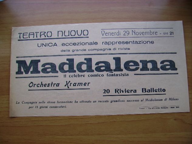 MANIFESTO LOCANDINA PUBBLICITARIA - COMPAGNIA DI RIVISTE A VERONA 1940 - - Foto 2
