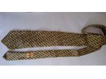 Gucci cravatta a righe oro e blu in seta