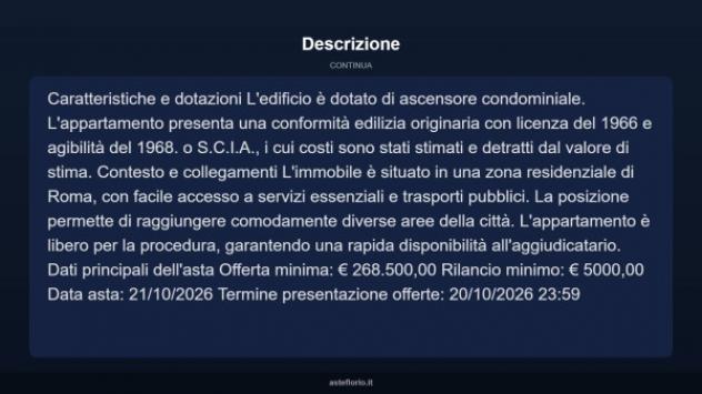 Immobile in asta di 153 m² con più di 5 locali in vendita a Roma - Foto 8