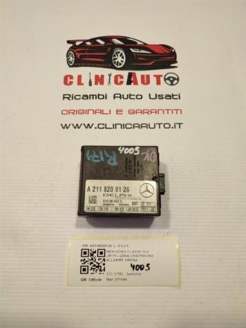 CENTRALINA ALLARME MERCEDES SLK W171 2° Serie A2118209126 (0411)