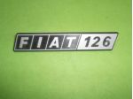 Scritta logo targhetta posteriore Fiat 126  NUOVA  targhetta logo