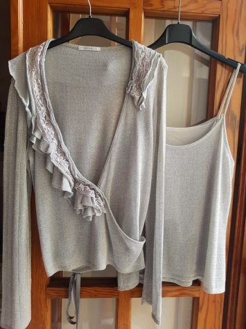 Giacchino grigio con top