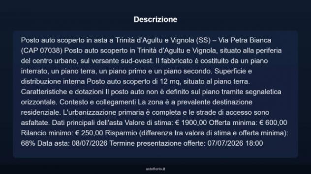 Immobile in asta di 12 m² in vendita a Trinità d'Agultu e Vignola - Foto 3