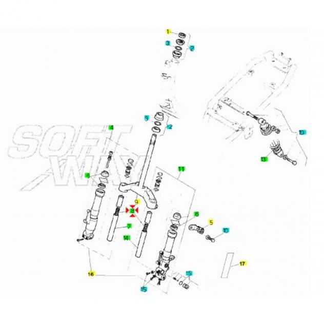 Coppia molle forcella Malaguti F12 F15 - 12031600 - Foto 3