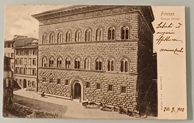 Antca cartolina Piazza Strozzi Firenze 1902. - Foto 3