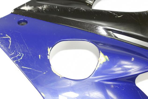 CARENA ANTERIORE DESTRA YAMAHA YZF 600 R THUNDERCAT 1996 - 2004 4TVY283V000X RIGHT SIDE FRONT FAIRING CON GRAFFI PICCOLA CREPA - Foto 4