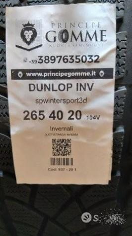 2 gomme 265 40 20 DUNLOP A937 - Foto 2