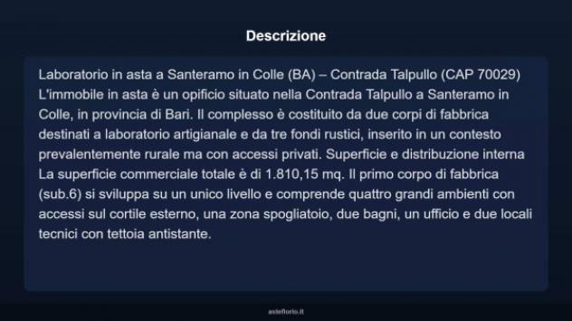 Immobile in asta di 1810 m² in vendita a Santeramo in Colle - Foto 4