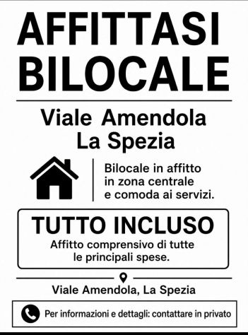 Bilocale tutto compreso in affitto a La Spezia