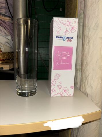 VASO PER FIORI NUOVO CONFEZIONATO IN VETRO TRASPARENTE MARCA PASABAHCE BY ACQUA - Foto 3
