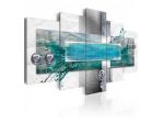 Quadro Con 4 Sfere - Azzurro - 100x50 E 200x100 ARREDALACASA