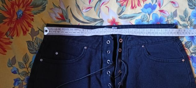 Zuiki minigonna nera in denim - Foto 4