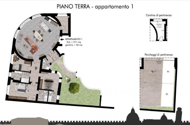 Appartamento in Vendita in zona CENTRO STORICO con giardino - Foto 3