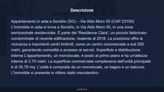 Immobile in asta di 35 m², box auto in vendita a Sondrio - Foto 9