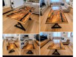 Tavolo legno è resina epossidica