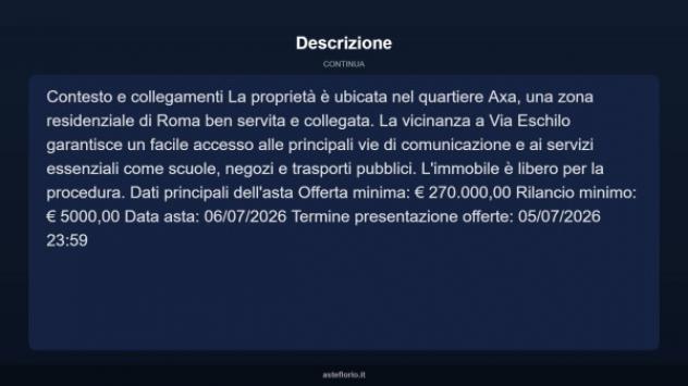 Immobile in asta di 132 m² con più di 5 locali e box auto doppio in vendita a Roma - Foto 11