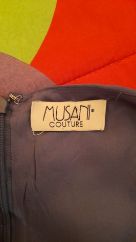 ABITO DONNA ELEGANTE DA CERIMONIA CON COPRISPALLE BLU MARINE,MUSANI COUTURE T.48 - Foto 7