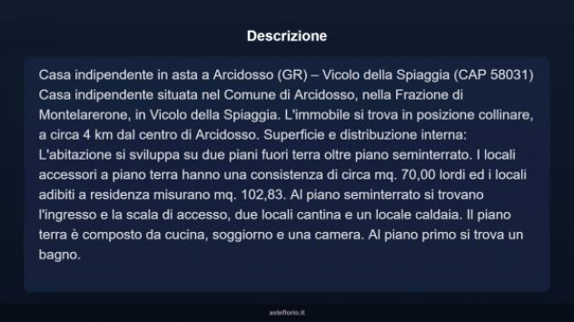 Immobile in asta di 102 m² in vendita a Arcidosso - Foto 4