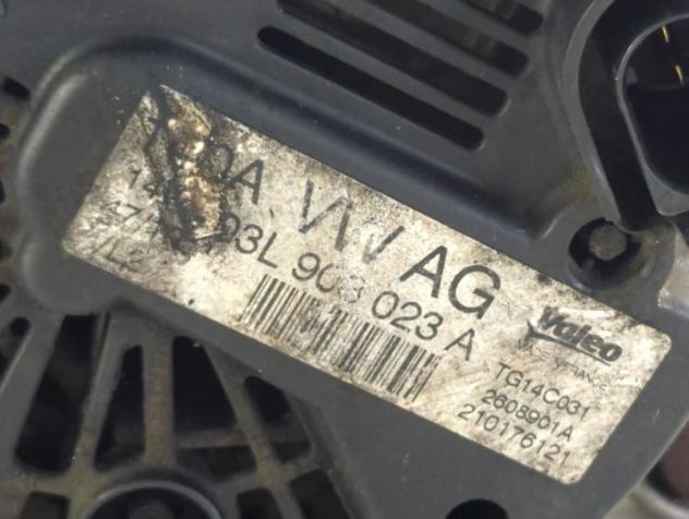 03L903023A ALTERNATORE VOLKSWAGEN TIGUAN 2.0 D 103 KW 6M 5P (2011) RICAMBIO USATO - Foto 6