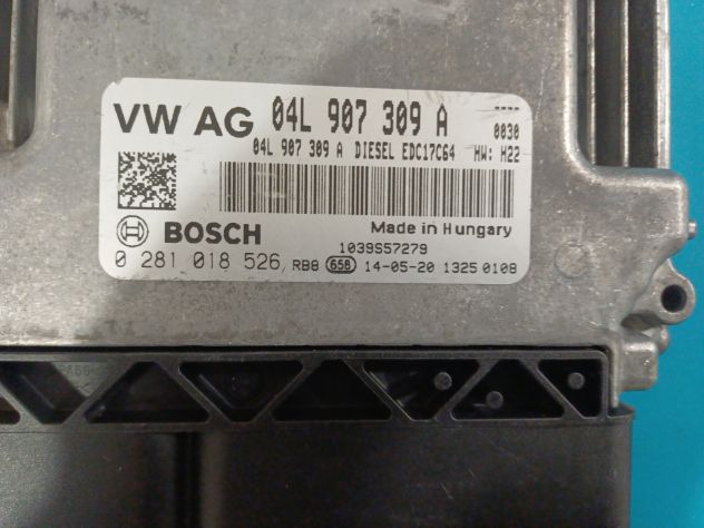 CENTRALINA MOTORE VW GOLF 7 2.0 TDI 04L907309A 0281018526 EDC17C64-2.3 * - Foto 5