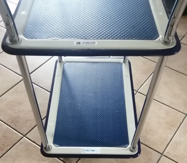 Carrello a 2 ripiani - Portata 120 kg - Manutan - usato - Foto 9