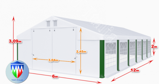 Tensostrutture 5 x 10 in Pvc con chiusure extra con Velcro EcoPlus - Foto 2
