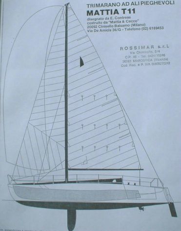 BARCA A VELA TRIMARANO PIEGHEVOLE MATTIA T11 - Foto 6
