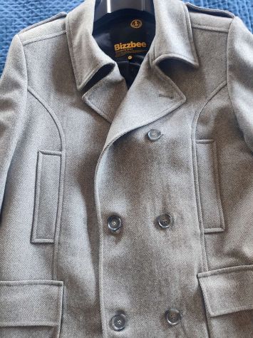 Cappotto doppiopetto grigio spigato tg. M - Foto 3