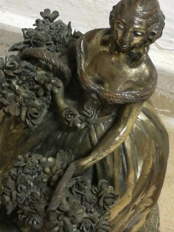 salottino intarsiato imperiale tavolo con 4 sedie intarsiate - Foto 7
