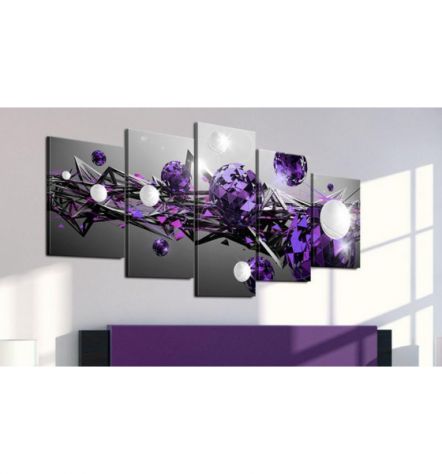 Quadro Sfere Bianche - Viola - 100x50 E 200x100 ARREDALACASA - Foto 2