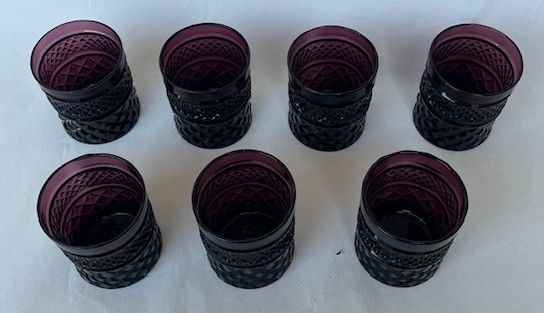 7 Bicchieri in Vetro Viola - Foto 2