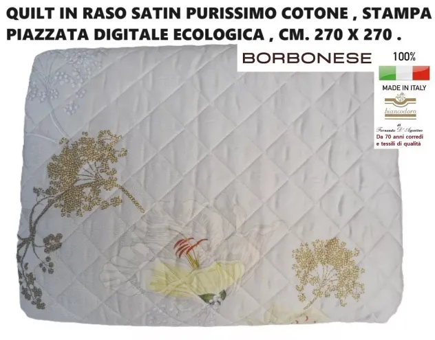 BORBONESE quilt copriletto trapuntino matrimoniale 2 varianti - Foto 5
