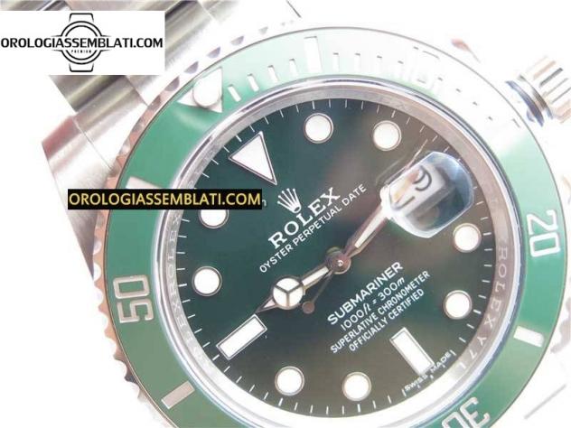 Rolex Replica SUBMARINER 116610 LV CERAMICA VERDE 904L 1:1 MIGLIOR EDIZIONE SU BRACCIALE SS 3135 V3 - Foto 4