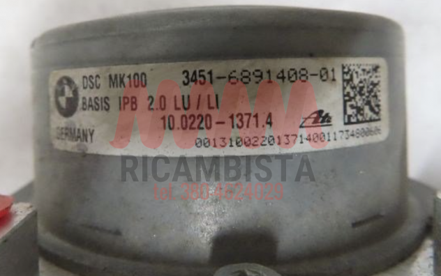 6891409 Mini Cooper Countryman F60 2018 guppo pompa ABS