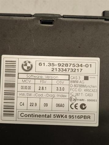 CENTRALINA CAS BMW X1 Serie (E84) 6135 9287534 N47D20C diesel 1995 (0915) - Foto 2